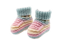 Nene Handmade Pastel Knitted Baby Booties Pair | Gradient Colors | 0-12 Months