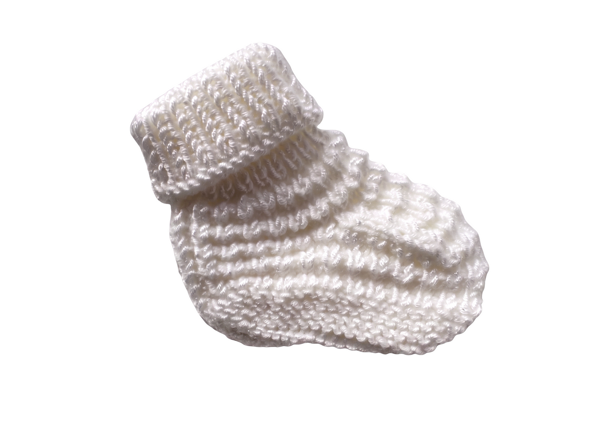 Nene Handmade Cream Knitted Baby Booties | 100% Organic Cotton | 0-12 Months