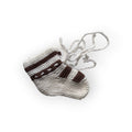 Nene Handmade Striped Knitted Baby Booties | White Laces | 100% Organic Cotton | 0-12 Months